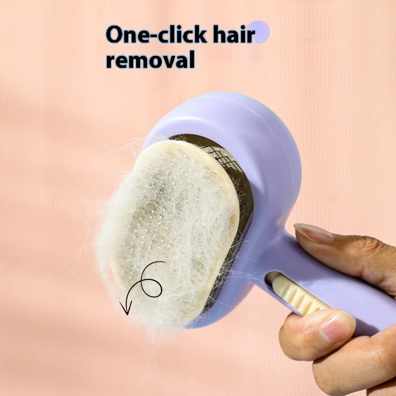 Pet Double-Sided Self-Cleaning Hair Removal Comb Pet Hair Cleaner Brush Cat Shedding Brush Massage Comb Pet Cleaning Supplies