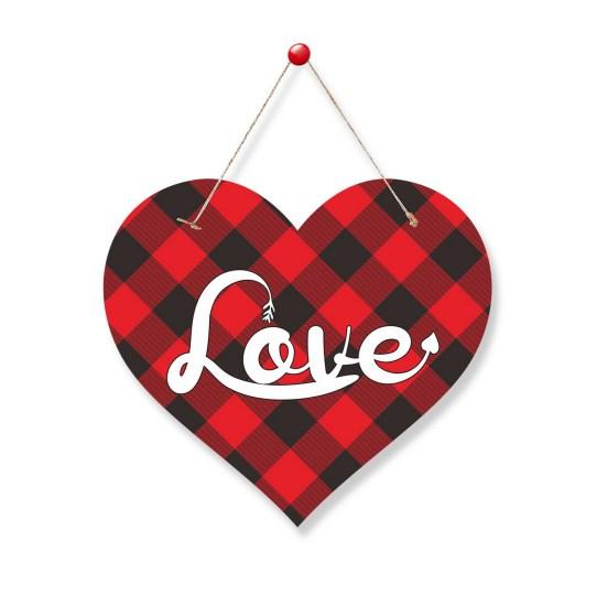 Door Hanging Sign Valentine's Pendant Exquisite Day Heart-Shaped Door Love Tag