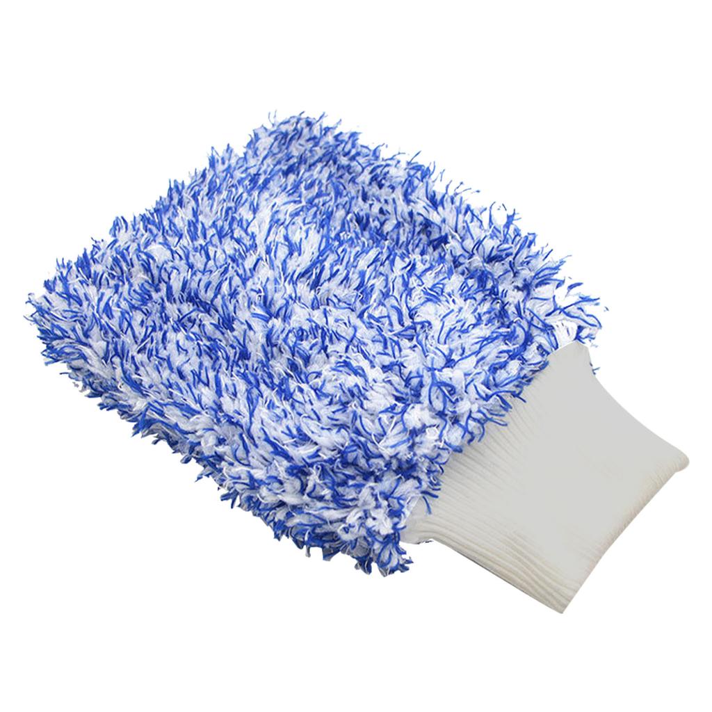 Car Wash Mitts Microfiber Double-Sided Scratch Free Microfiber Washing Gloves Auto  Detailing Cleaning Lint Free Wash Glove