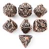 Hollow Metal DND Polyhedral Game Dice Set 7pcs for Table Board Role Playing Game Dice