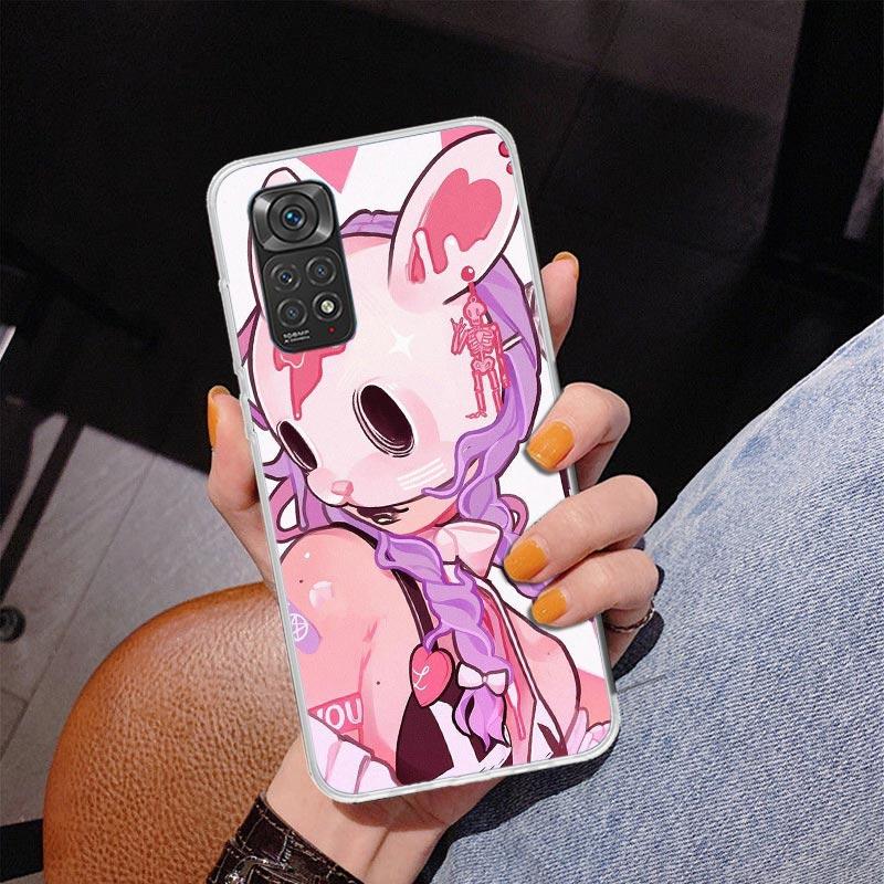 Cute Anime Girl INS Phone Case For Xiaomi Redmi Note 15 14 13 12S 12 11 Pro Plus 14S 11S 11E 10 10S 11T 5G Personalized Cover Re