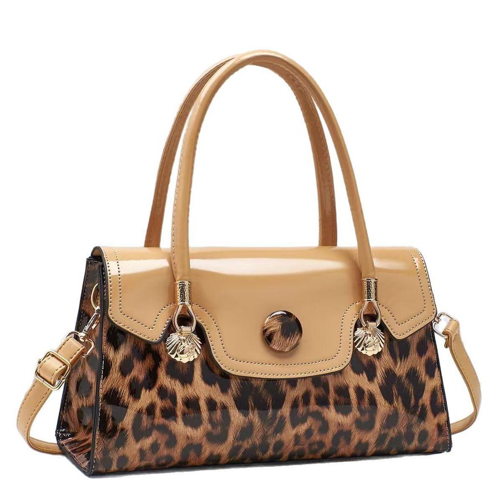 2025 Trendy Leopard Print Crossbody Handbag for Women - Versatile, Stylish Shoulder Bag for Moms