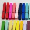 200Pcs Assorted Color Home Wooden Clip Practical Colorful Wood Photo Office Note Clamp