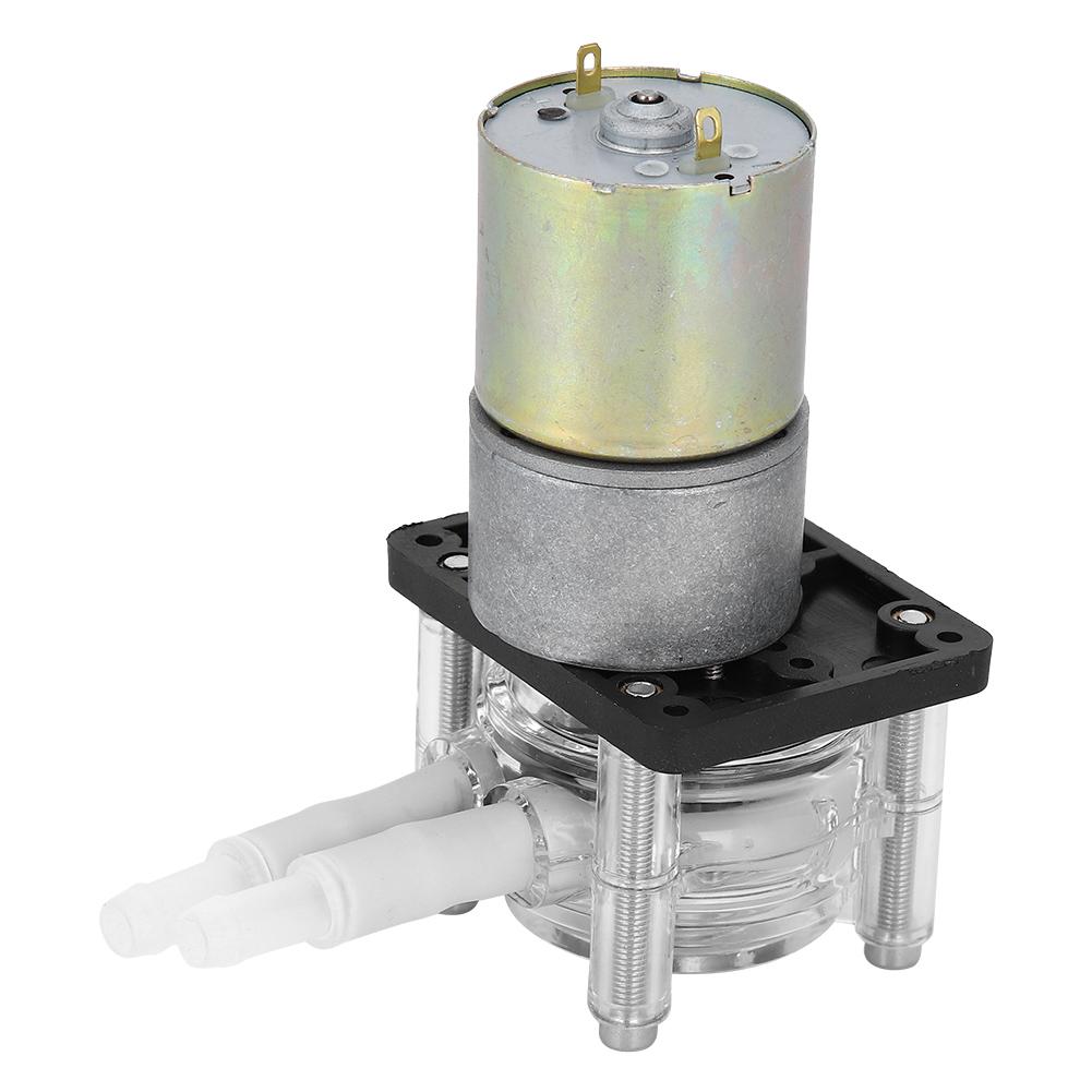 Peristaltic Pump Self‑Priming Stainless Steel Wheel Frame PC Transparent Head DC Motor