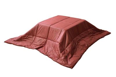 IKEHIKO Kotatsu Futon, Square, Cloud, Approx. 185 X 185 Cm, Red, Washable, Lightweight, Compact #6818209