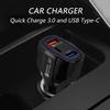 Quick Charge 3.0 with USB Type C Car Charger Built-in Power Delivery PD Port 35W 3 Ports for Apple iPad+iPhone X/8/Plus/Samsung Galaxy+/LG, , HTC
