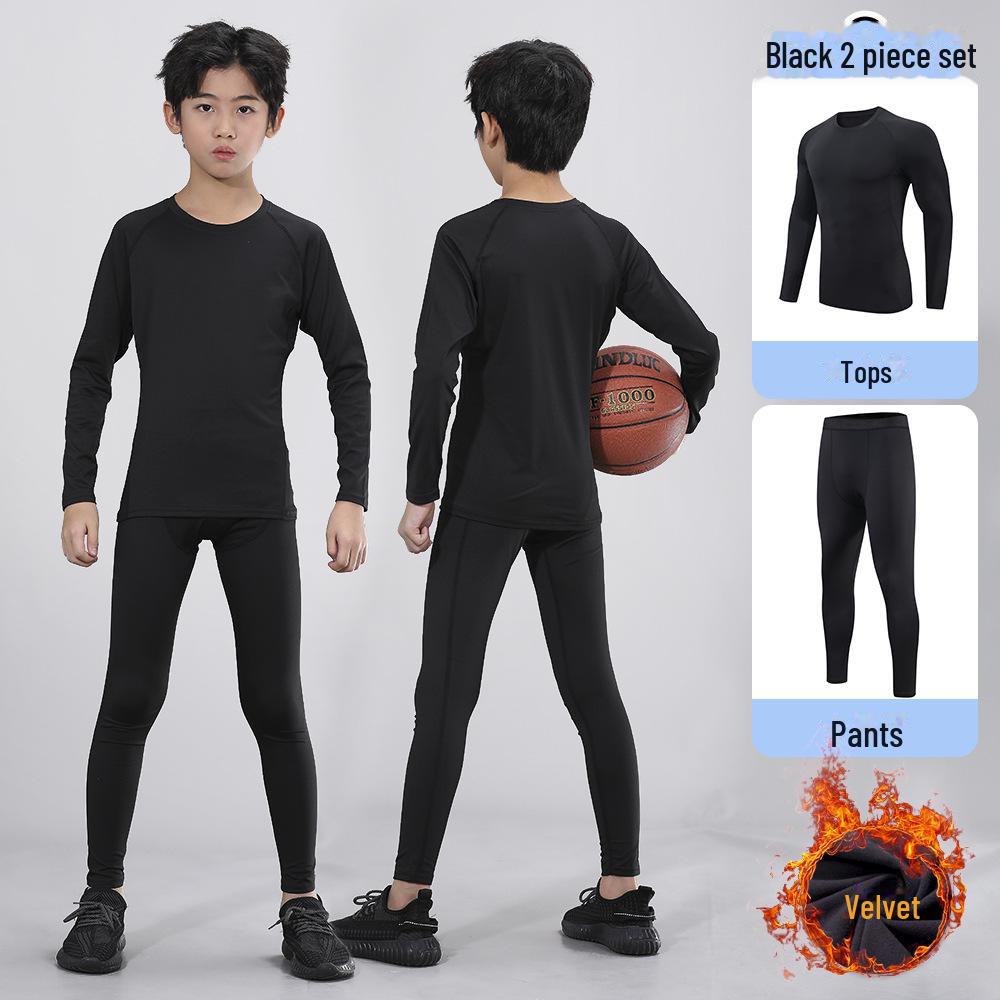 Kids & Adults Quick-Dry Sports Suit: Long Sleeve Tights for Football, Basketball, Fitness
