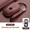Genuine Leather Auto Smart Key Fob Cover Case Housing Fit For Bmw X1 X3 X5 X6 X7 1 3 5 6 7 Series G20 G30 G11 F15 F16 G01 G02 F48 Keyless Key Fob