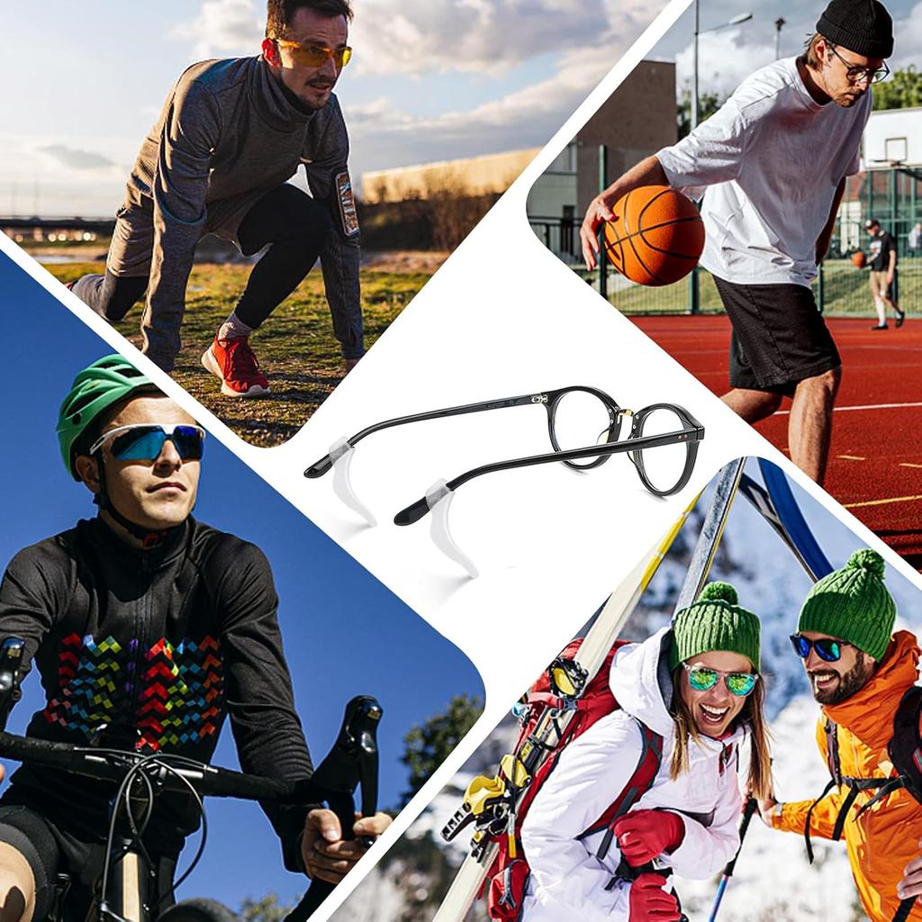 2/40pcs Anti-slip Silicone Ear Grip Glasses Eyeglasses Leg Ear Hook Stopper Bracket Fastener Accessories Temple Tip