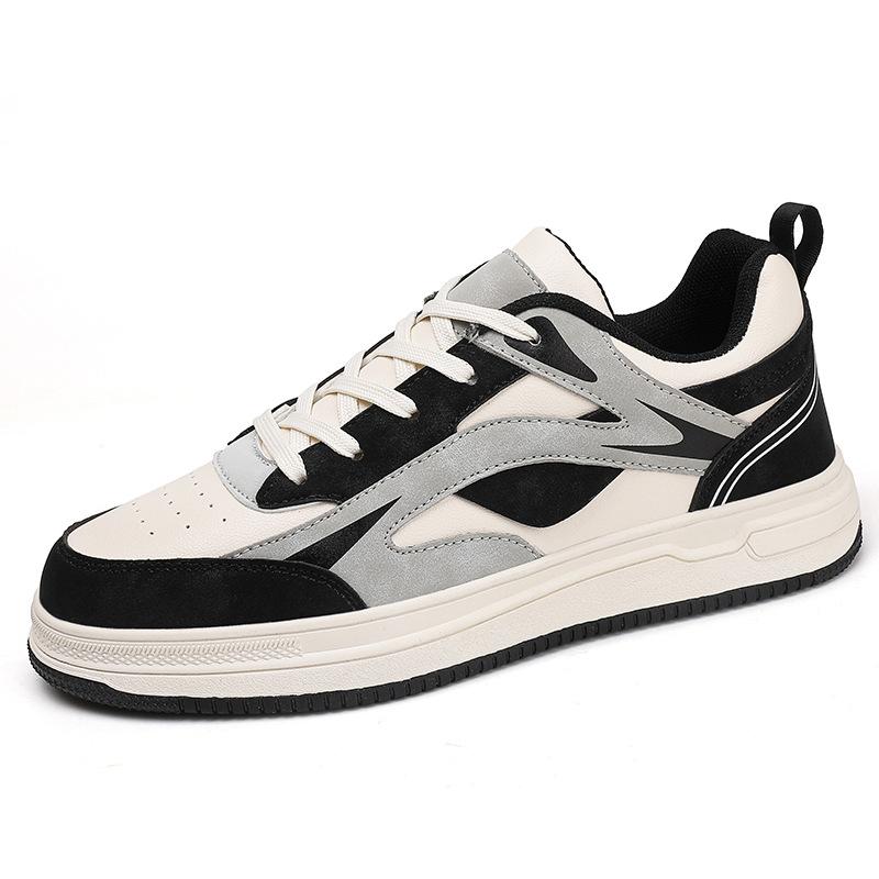 Men's shoes sports shoes spring and summer new student flat shoes low-top casual shoes large size thick-soled breathable board shoes men