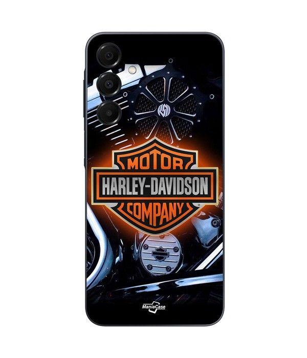 Cover - Maniacase - Samsung Galaxy A16 - Silicone - Nero - Logo Harley Davidson nero