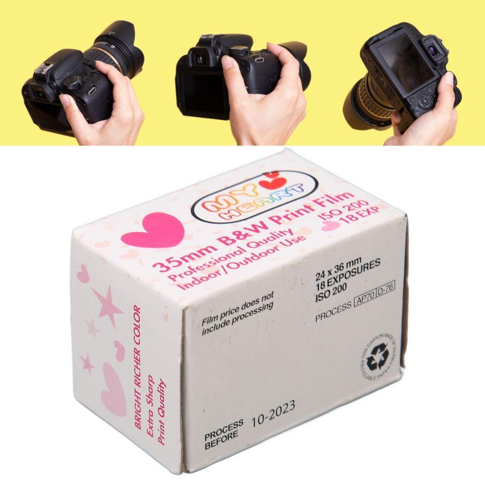 Liebendes Herz 35mm Schwarz-Weiß-Printfilm ISO 200 HD Wasserdicht 35mm Printfilm 8/18 EXP Kamerafilm für 135 Kameras