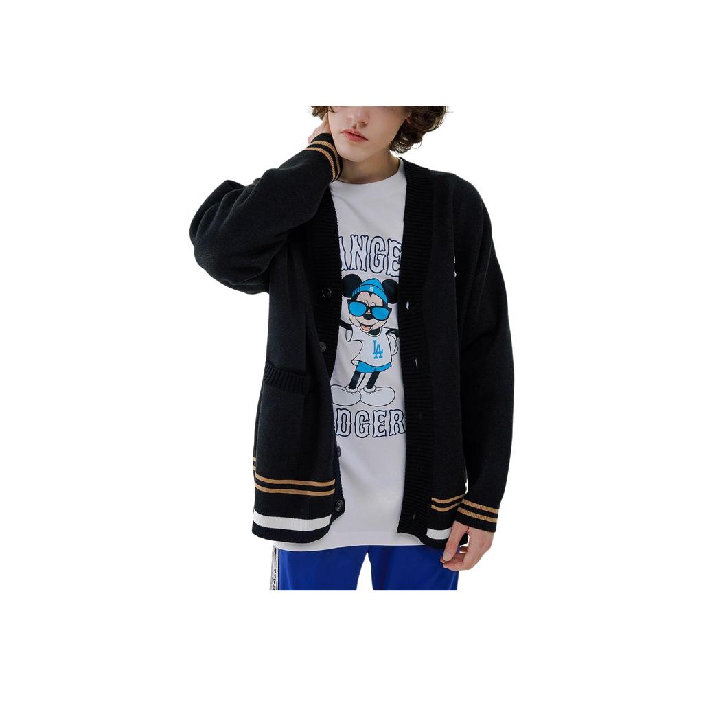 MLB x Disney Collaboration Boston Red Sox Mickey Mouse Casual Comfortable Simple Knit Sweater Unisex sweater Black 31KTK1011-43Z