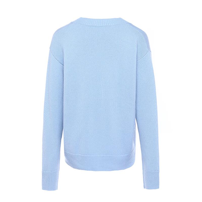 G·TENNA Women's V-Neck Dropped Shoulder Cashmere Sweater