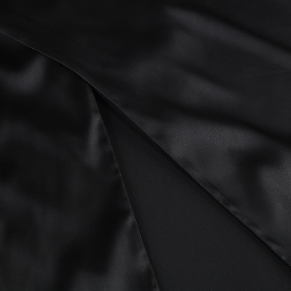European-American One-Shoulder Black Leather Two-Piece Dress with Slit - Sexy Lace-Up Backless Evening Gown