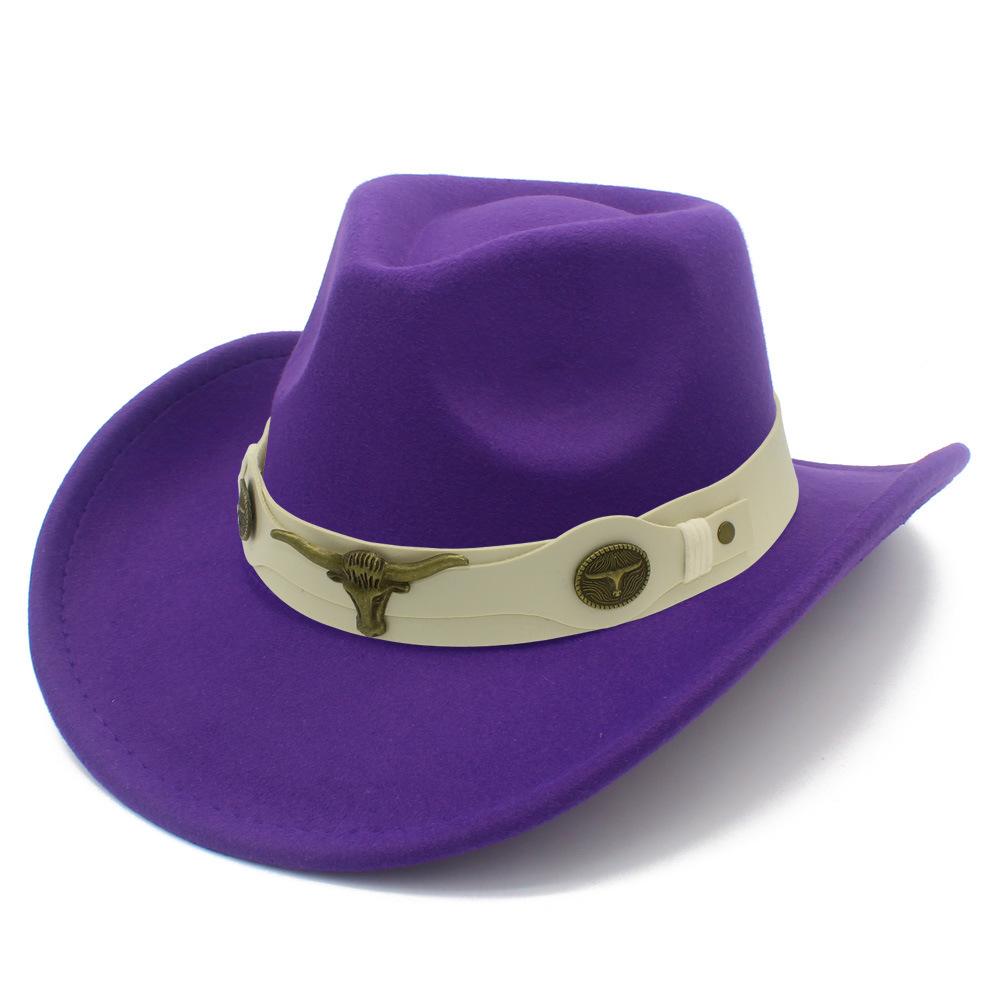 Xiyin Hot Selling Western Style Cowboy Hat Cow Head Decoration Outdoor Personalized Sunscreen Sunshade Hat