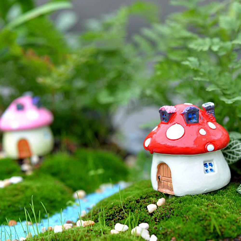Miniature Craft Mushroom Micro Landscape Bonsai Decoration Fairy Garden Ornament Miniature Figurine