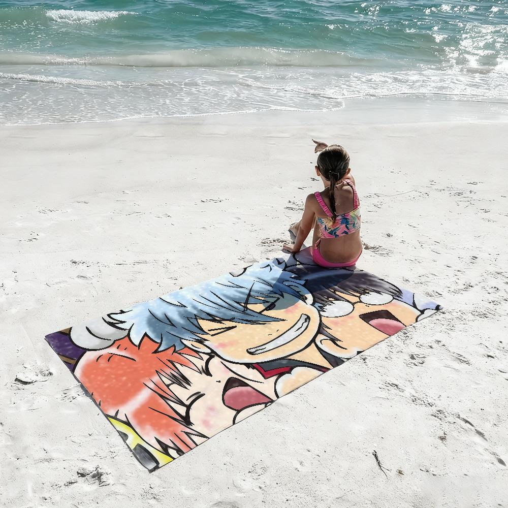 Serviette Anime Gintama Séchage Rapide Serviettes de Plage Conviennent Pour Les Piscines Camping Yoga Et La Salle de Sport