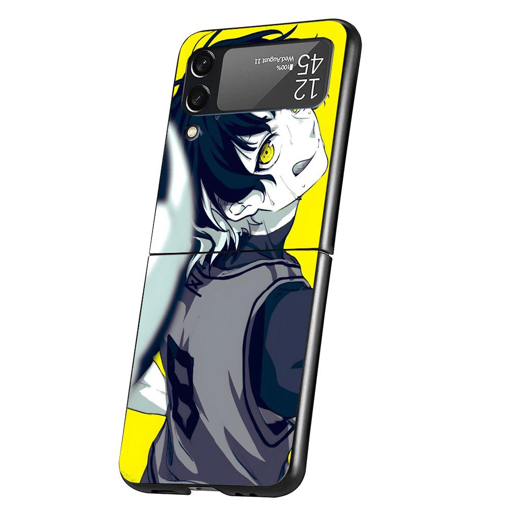 Blue Lock Bachira Meguru Cover Phone Case For Samsung Galaxy Z Flip 7 6 5 4 3 5G Flip7 Flip6 Flip5 Flip4 Flip3 Black Fundas Shel