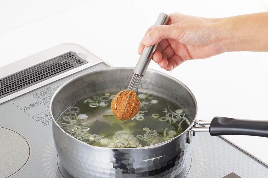 Castle Enterprise Yoshikawa Made In Japan Miso Scale with Gift Wrapping 927741 Muddler, Silver, Included,