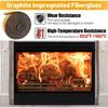 Self Adhesive Fireplace Seal Rope Fiberglass Flat Wood Stove Gasket Tape Heat Resistant Stove Sealing Rope Pellet Stove