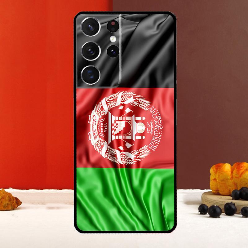 Flag of Afghanistan Cover For Samsung Galaxy S25 Ultra S22 S23 S24 Plus S20 S21 FE S9 S10 S25 FE Phone Case