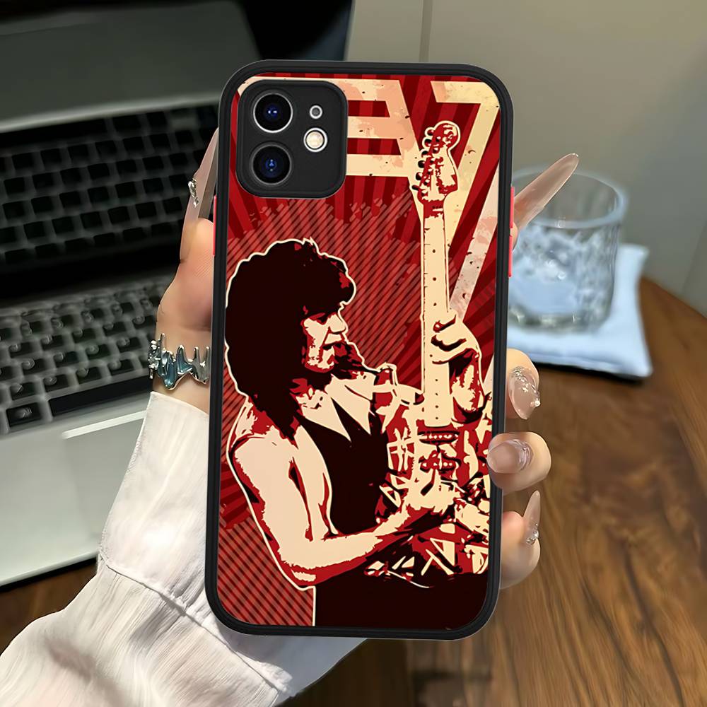E-Eddie Van H-Halen Piosenkarz Do Silikonowego Matowego Etui Na Telefon Dla IPhone 16 Pro Max 15 14 13 12 11 X XS MAX