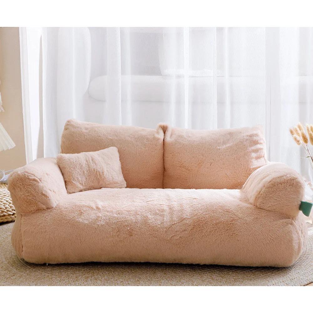 

Pet Couch Bed, Washable Cat Beds for Medium Small Dogs & Cats up to 25 lbs, Dog Beds with Non-Slip Bottom, Soft Puppy Sofa Beds M 55x38x18&Sofa бежевый