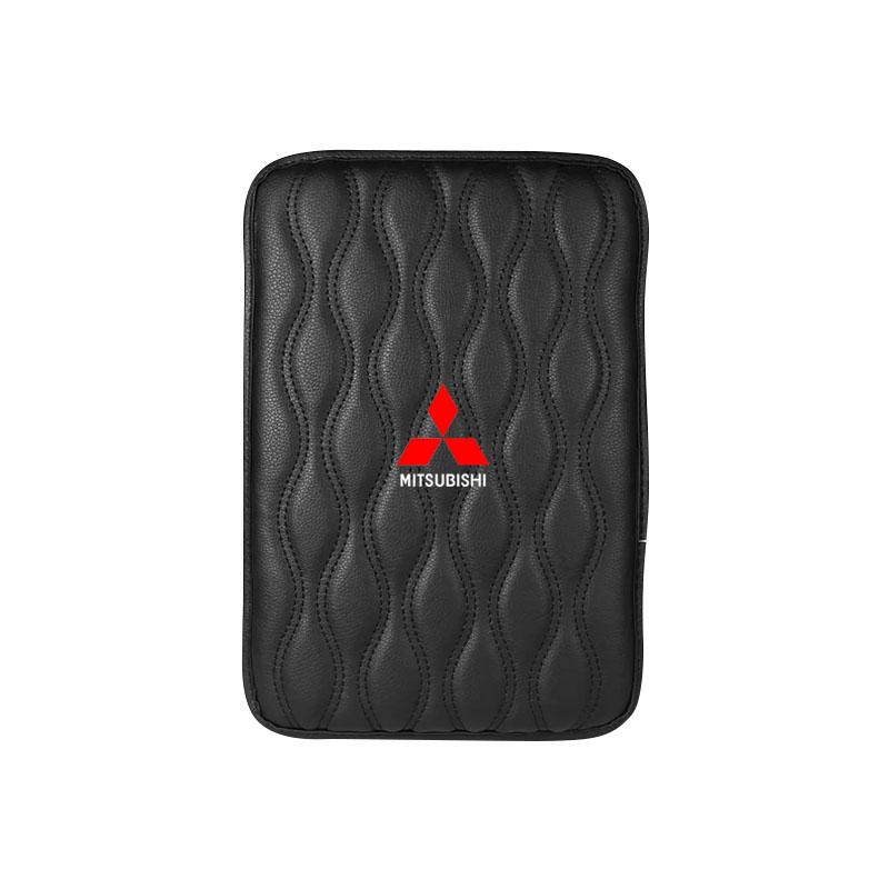 Car Center Console Cover Leather Armrest Mat Arm Storage Box Mat Caps For Mitsubishi ASX Lancer Outlander Pajero EVO EX Lancer