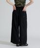 AVIREX DESIGN BELT TUCK DETAIL PANTS, Long Bottoms, Easy Waist, Casual, Loose Fit, Women's, One Size, 010 black, 783-6110601