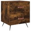 Nightstands (2 pcs) Smoked Oak Finish 40 x 35 x 47.5 cm Engineered Wood