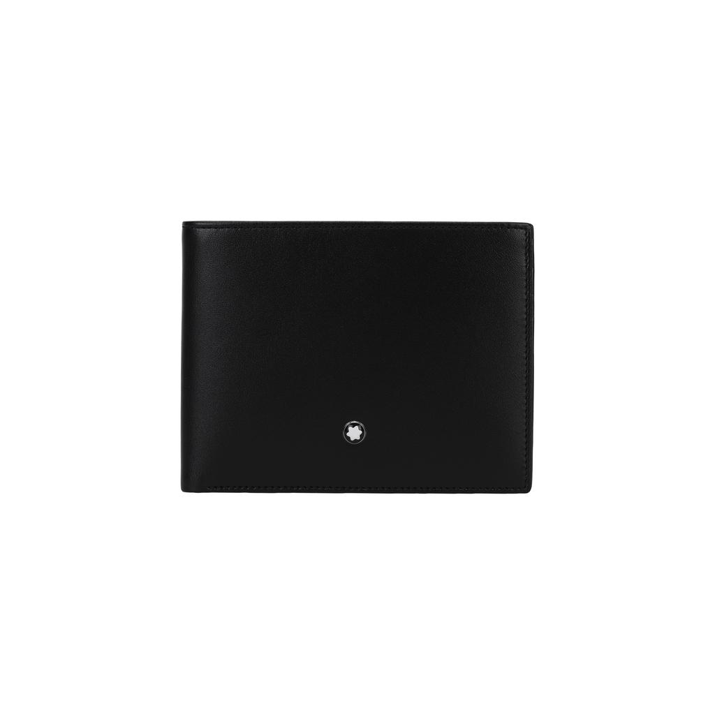 Montblanc Meisterstück Hexagonal White Star Logo Grain Leather Card Holder Wallet Men wallet Black MB14548