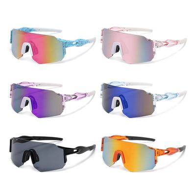 Gafas de Sol Unisex para Ciclismo, Lentes Deportivas Polarizadas UV400, Gafas de Una Pieza a Prueba de Viento con Espejo para Ciclismo, Running y Exteriores