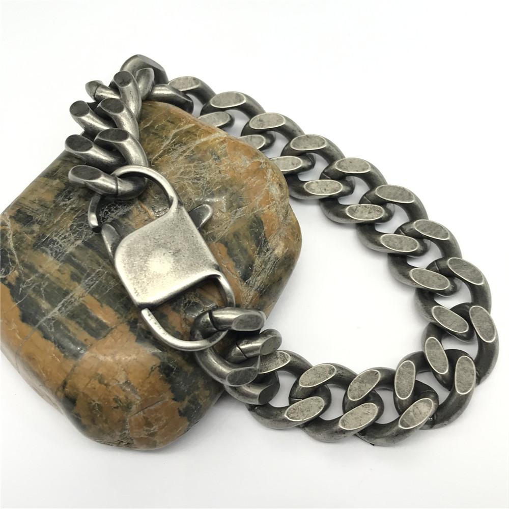 316LCast Cowboy Thick Men's Titanium Steel Stainless Steel Bracelet
