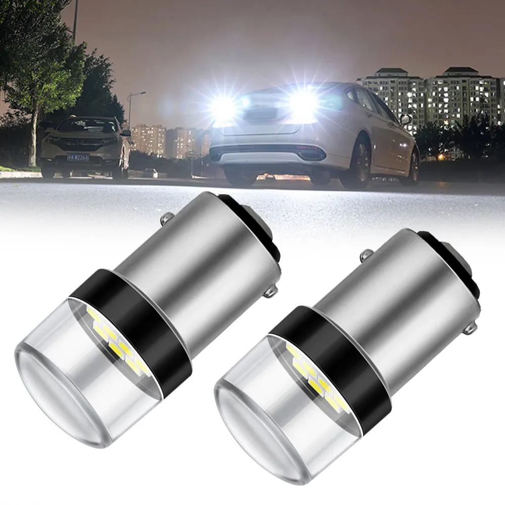2Pcs Universal Car LED BA15S BAY15D Turn Signal Lights Bulbs Auto Reverse Lamp 12V White Lights Car Exterior Lights Accessories
