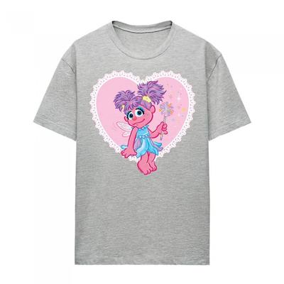 Womens/Ladies Abby Cadabby Heart Heather Valentine`s Day T-Shirt