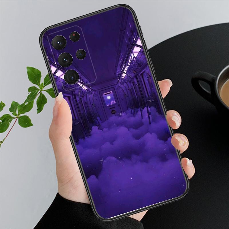 Phone Case for Samsung Galaxy A35 A55 A54 A15 A25 A05s A05 A22 A24 A52 A33 A34 M34 M14 M54 M23 Purple Aesthetic Case Funda
