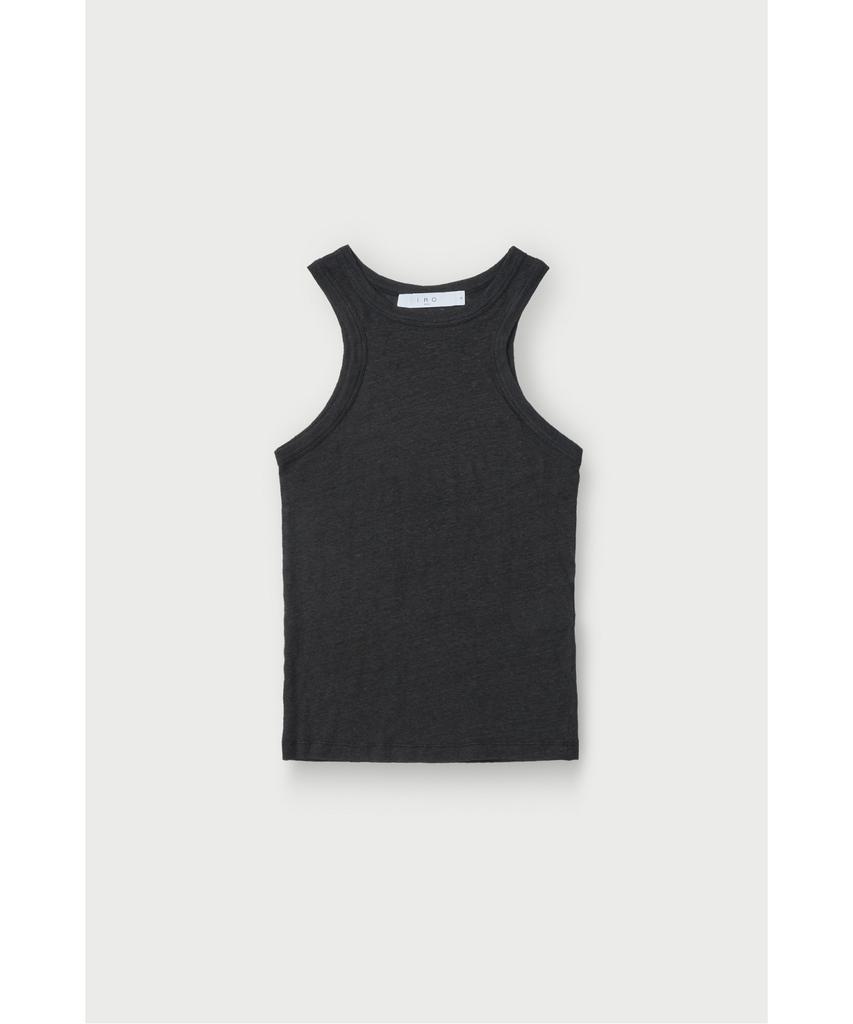 IROWOMEN Safrina Linen Halterneck Tank Top Iotfm26103Bkx