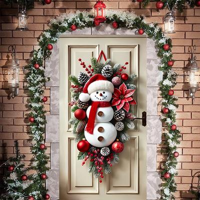 Christmas Door Hangers Snowman Theme Holiday Party Decorations Popular Door Frames And Banners For Festive Home Decoration