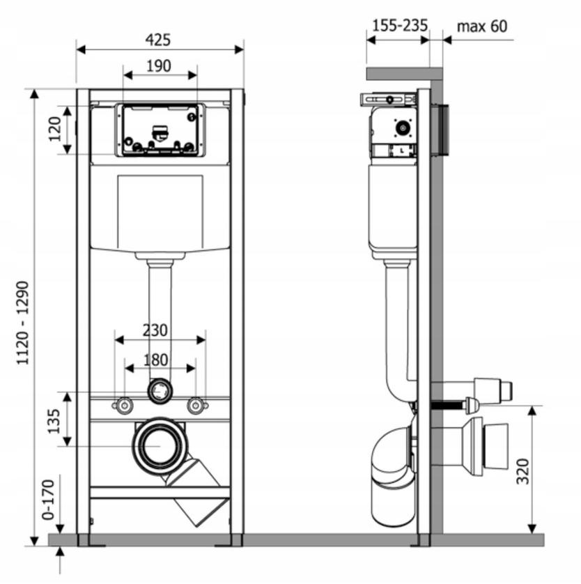 RAVAK SMART ECO concealed frame