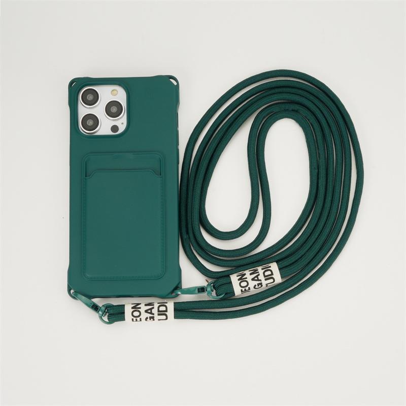 Candy Color Slot pentru card TPU Husă moale pentru telefon pentru iPhone 16 Pro Max 15 14 Pro 13 12 11 Snur mată, antișoc, protecție pentru lentile