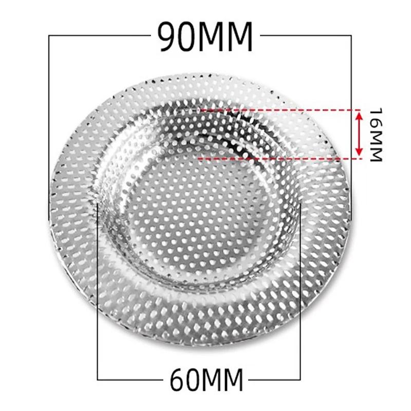 Filtro per lavello da cucina Scolapasta a rete per lavello Utensile da cucina Acciaio inossidabile Copertura per scarico a pavimento bagno Doccia Raccoglicapelli Tappo
