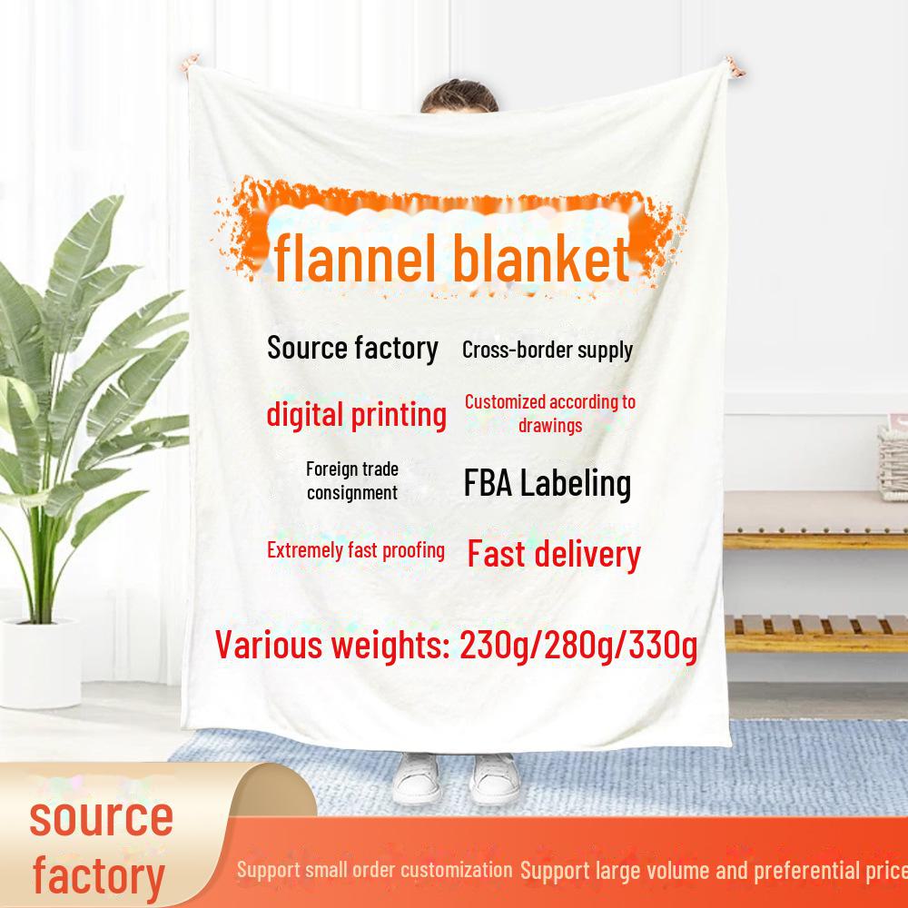 Cozy Envelope Letter Flannel Blanket - Perfect Gift for Relatives and Friends, Double-Sided Fleece, Small Size