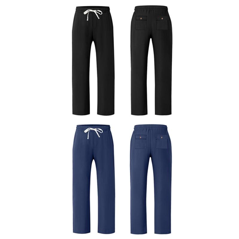Mens Loose Wide Leg Breathable Casual Long Pants For All Seasons