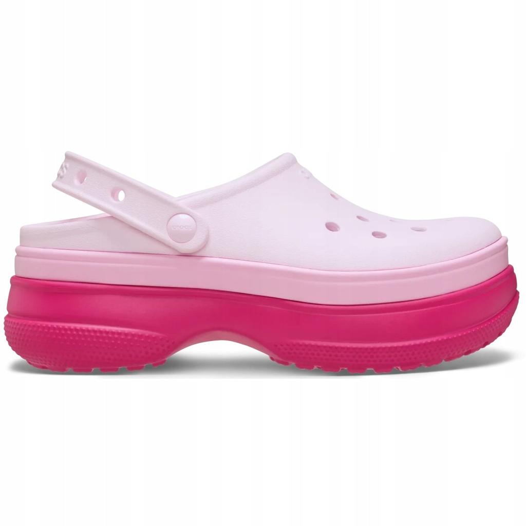 Saboti Femei Crocs Classic Stacked Clog Dragon Fruit 38-39 EU Synthetic Material Platform Comfort Slip Resistant Clogs