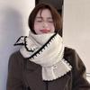 Korean Contrast Knitted Scarf Winter Keeping Warm Fashion Retro Versatile Scarf