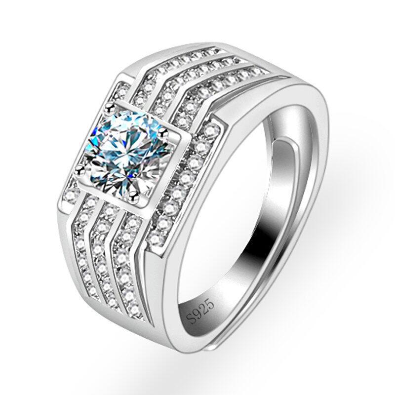 2026 Fashion Versatile Zircon Women's Classic Six-claw One-Carat Women's Ring Living Ring
