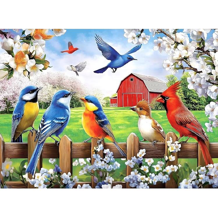 Пазлы 500 штук для взрослых Пазл 500 деталей Пазл для детей и пожилых людей Пазл Снежный кот Подарок для мамы, папы, семьи, друга семьи Семейное занятие Birds