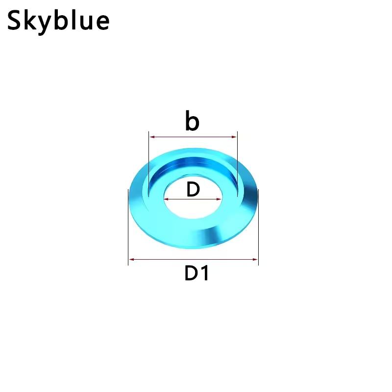 4-25 Stück Eloxierte Bunte Aluminiumscheibe M2 M2,5 M3 M4 M5 M6 M8 für Senkkopfschraube ISO7380 Elektronik Drohne DIY Dichtungen
