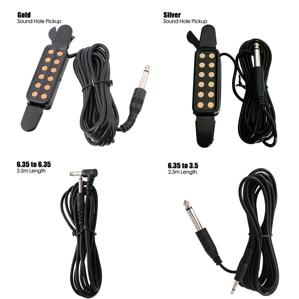 Audio Cable Sound Hole Pickup Acoustic Guitar Parts Magnetic Transducer Audio Connecting Cable